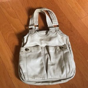 Marc by Marc Jacobs cream leather shoulder bag